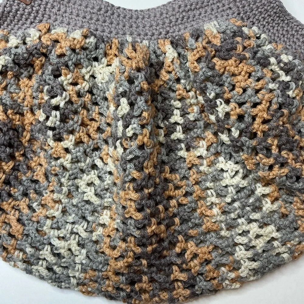 Large Crochet Mesh Market Bag Cotton and Acrylic Handcrafted‎ Handmade Reusable